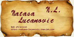 Nataša Lučanović vizit kartica